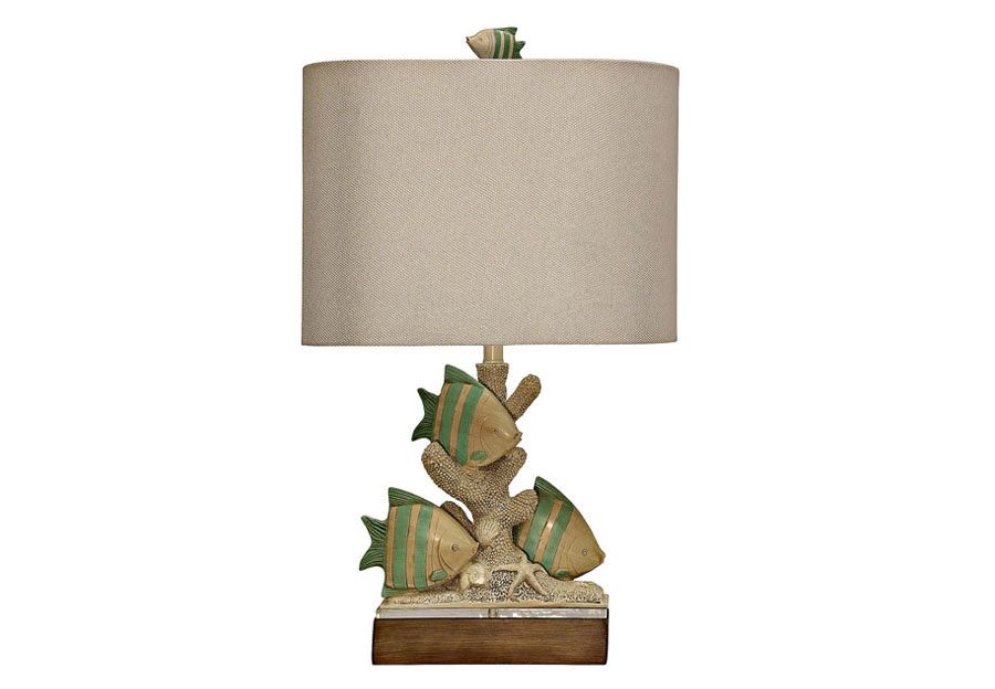 StyleCraft Point Claire Table Lamp with Crystal Base Accent