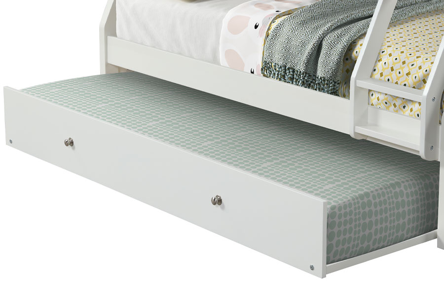 Lifestyles Taylor White Bunk Bed Mattress Trundle