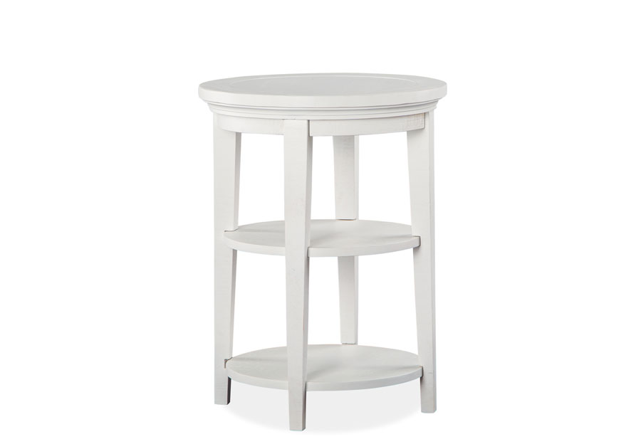 Magnussen Heron Cove White Round Accent Table