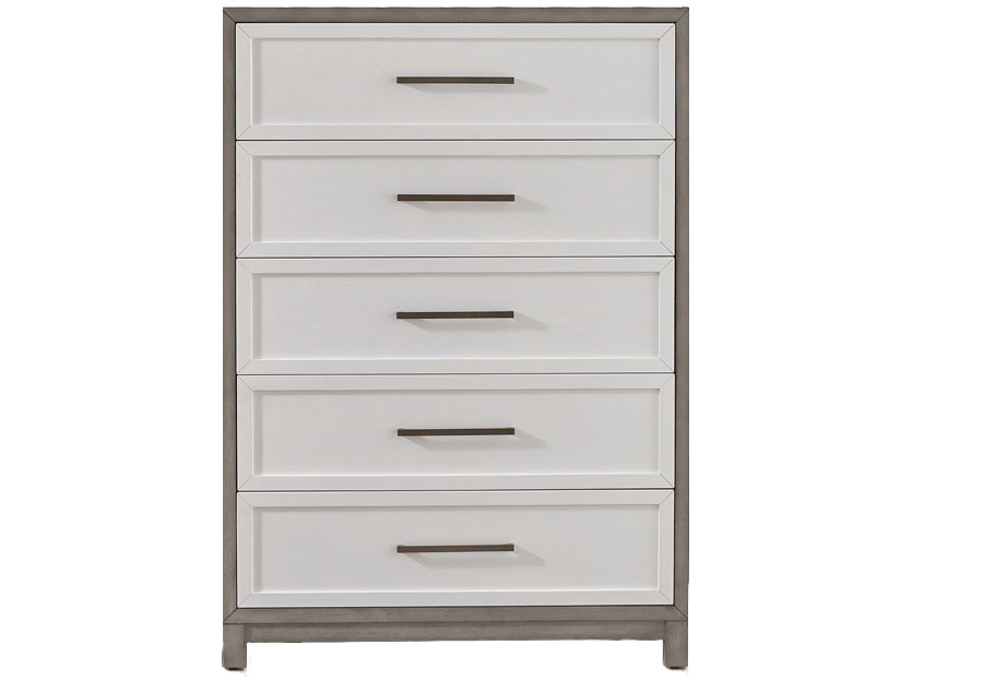 Liberty Furniture Palmetto Heights Shell White Five Drawer Chest