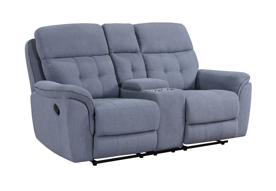 Holland House Ash Power Reclining Console Loveseat