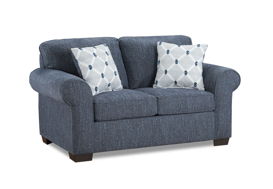 Affordable Belhaven Indigo Loveseat with Accent Pillows