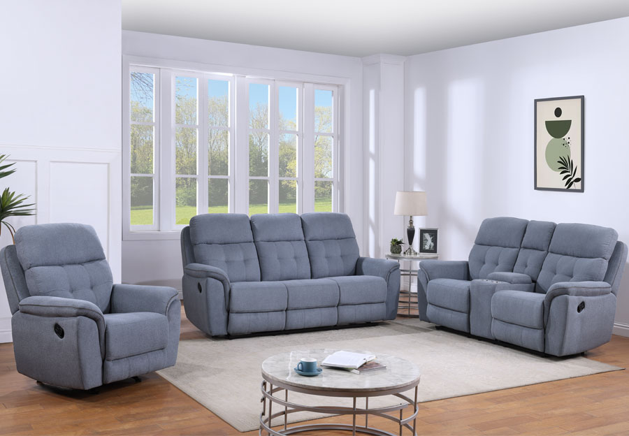 Holland House Flint Reclining Sofa and Reclining Console Loveseat