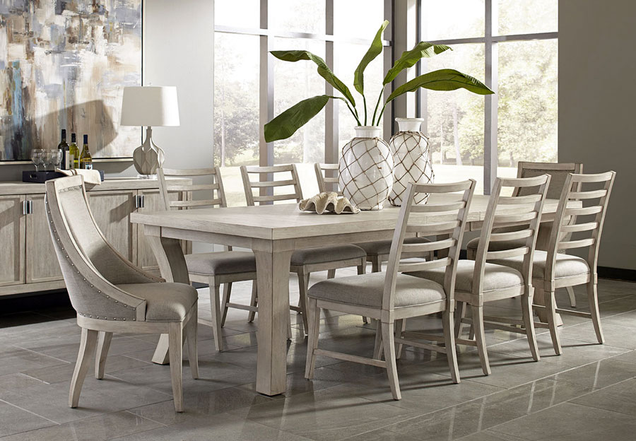 Panama Jack Graphite Dining Table with Four Side Chairs