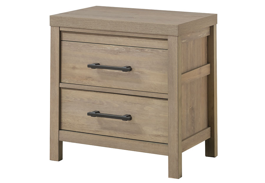 Holland House Palm Grove Two Drawer Nightstand With Led Lights
