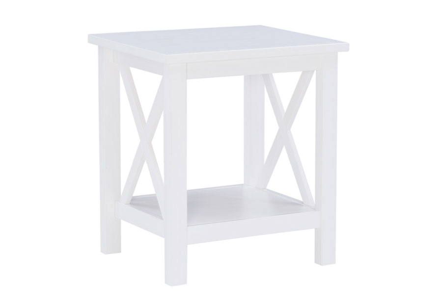 Powell Dover White End Table