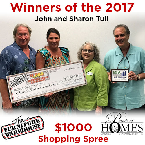 2017 winners of Parade of Homes $1000 Shopping Spree